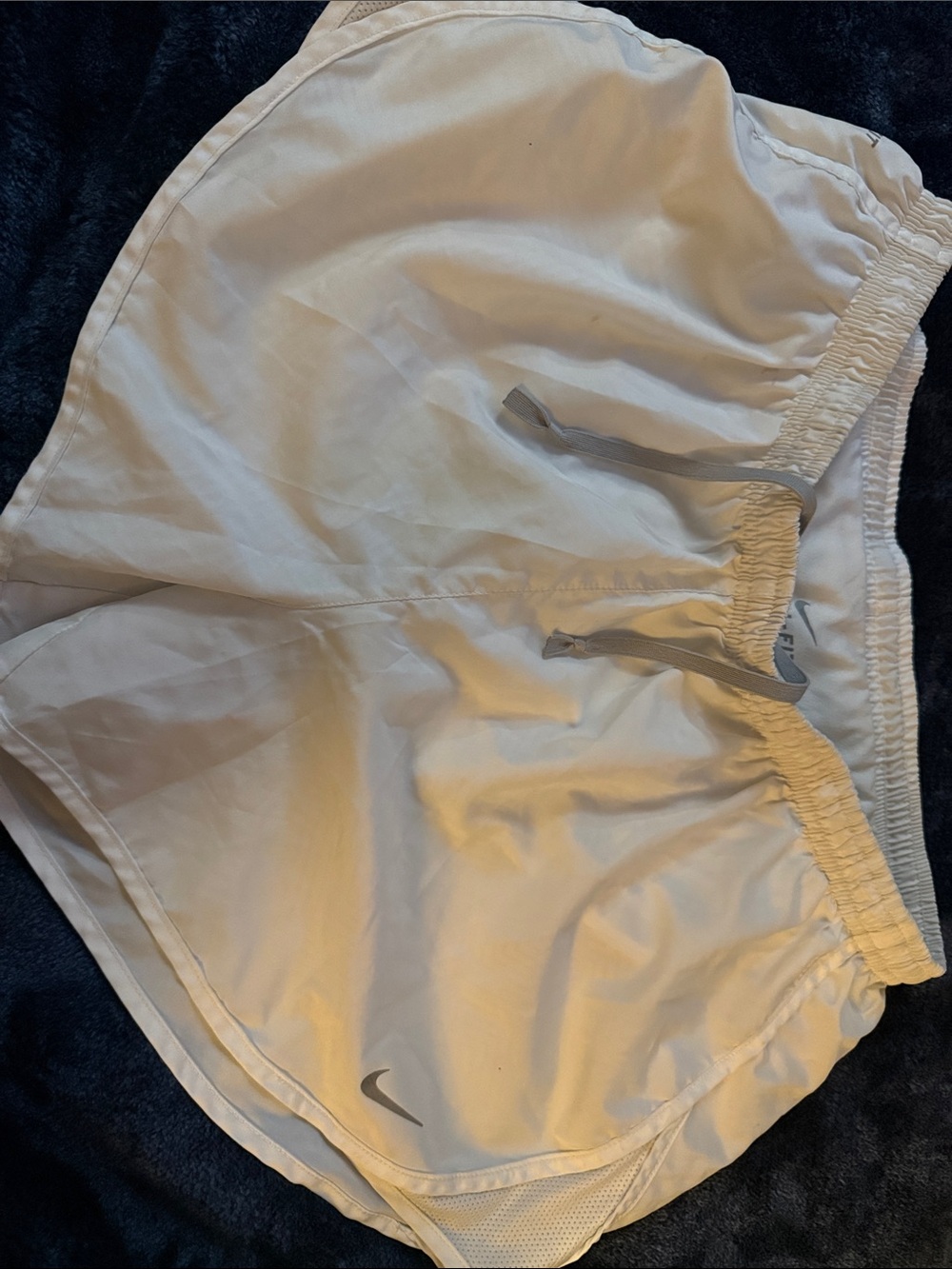 Nike Women’s White Athletic Running Shorts with Drawstring